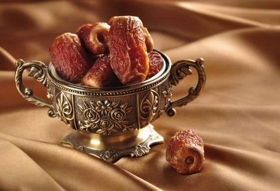 A vintage bowl of dates.