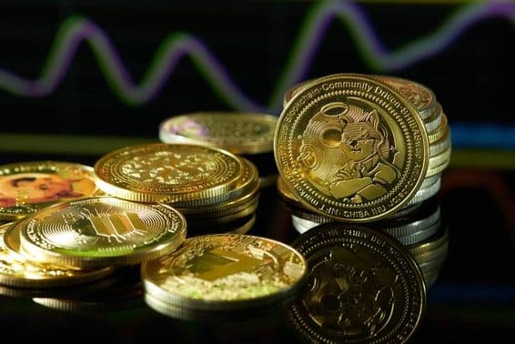 The Shiba token cryptocurrency displayed with a trading chart.