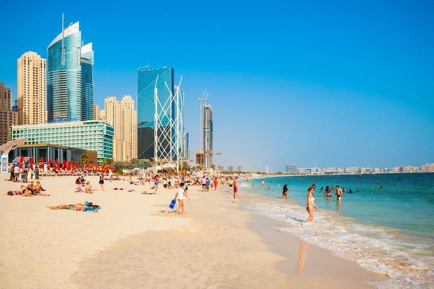 Dubai's sandy beach.