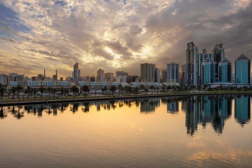 The iconic building of Sharjah Central Souqs.
