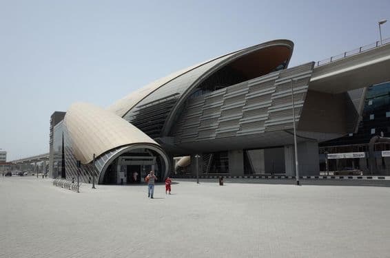 GGICO Garhoud station on Dubai Metro Red Line.