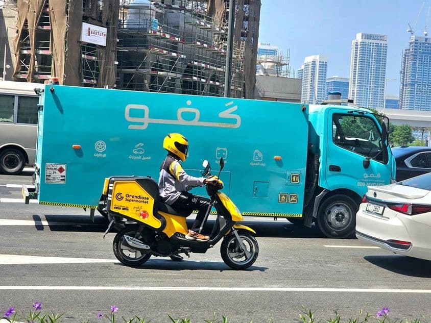 Cafu fuel delivery truck designed for mobile refueling services.