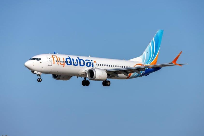 FlyDubai Boeing 737 MAX 8 landing.