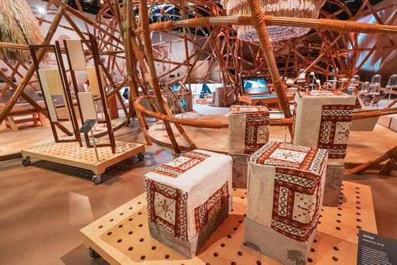 Exploring UAE's cultural heritage in a museum setting.