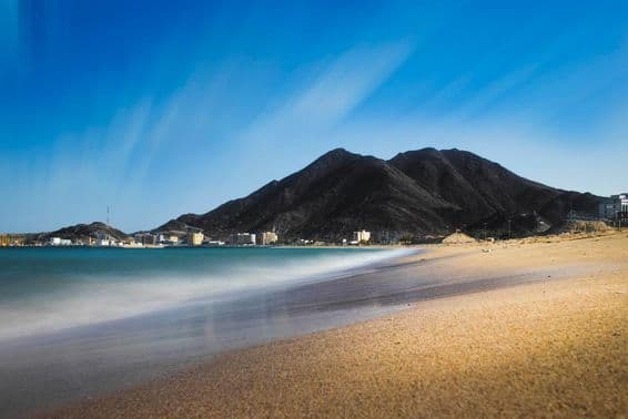 Sandy beach of Khor Fakkan.