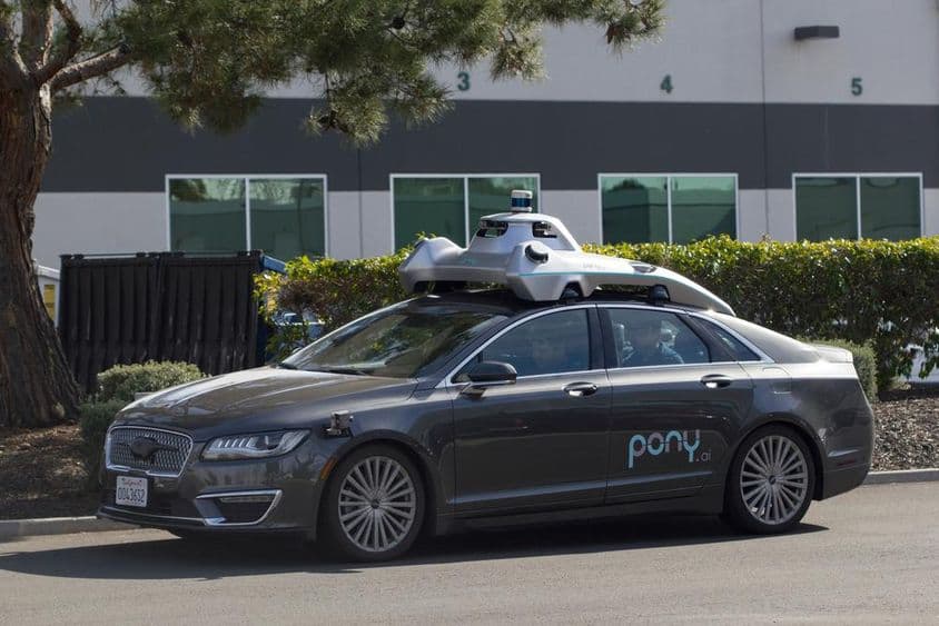 Testing of the Pony.ai autonomous startup on the company campus.