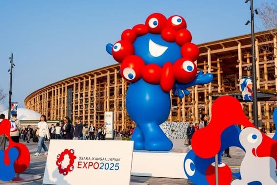 MYAKU-MYAKU, the official mascot of the 2025 Osaka-Kansai Expo.