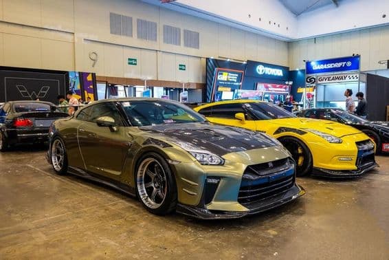 Nissan GT-R R35 coupe at Indonesia Modification Expo 2024.