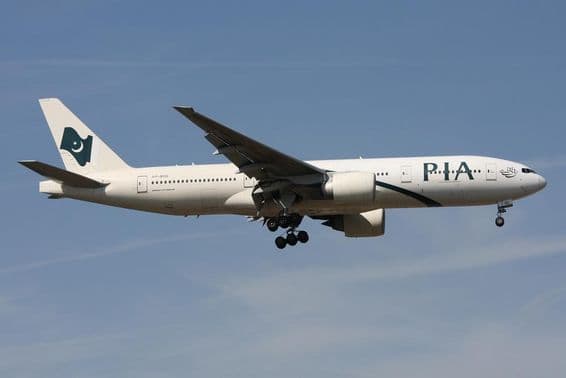 PIA Pakistan International Airlines Boeing 777-200 with registration AP-BGL.