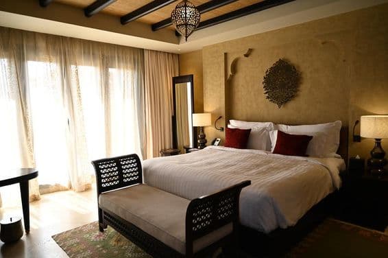 Abu Dhabi, United Arab Emirates, apartment with couch.