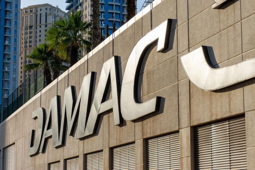 Logo of Damac Properties, a famous UAE real estate developer.