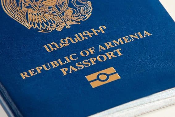 Republic of Armenia biometric passport.