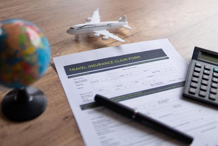 Travel insurance application form.