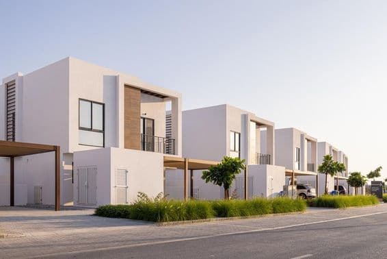 Modern townhouses in Dubai.