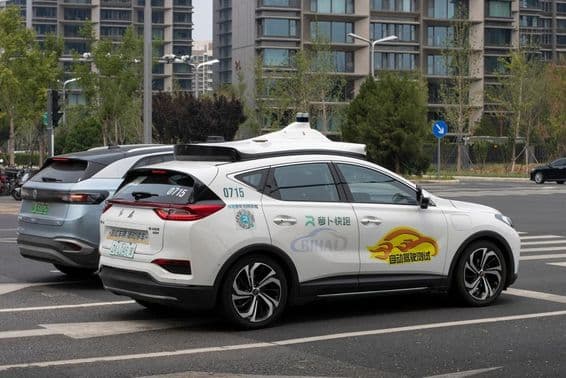 The self-driving robotaxi of the Chinese tech giant Baidu.