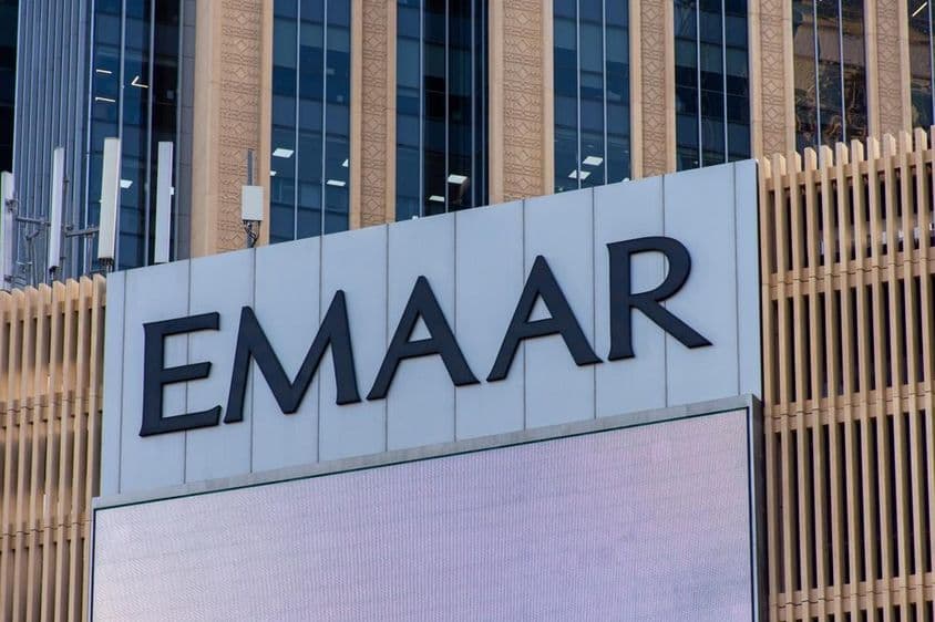 Building of Emaar, an Emirati real estate developer, in Dubai Marina.