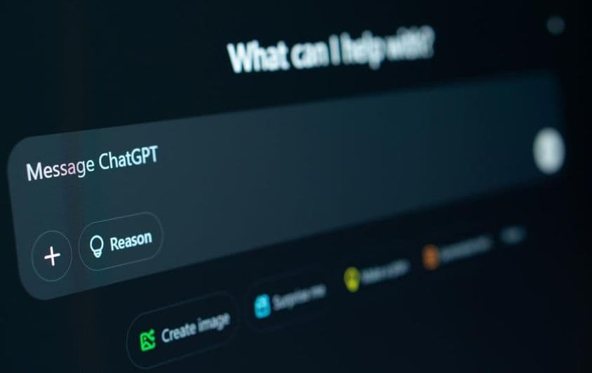 ChatGPT on a laptop screen.