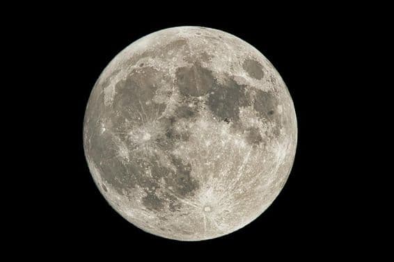 Full moon in the sky.