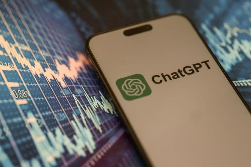 Smartphone displaying the official ChatGPT logo.