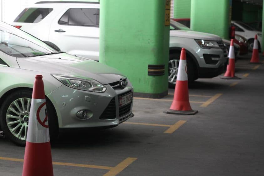 Parking lot in Abu Dhabi.