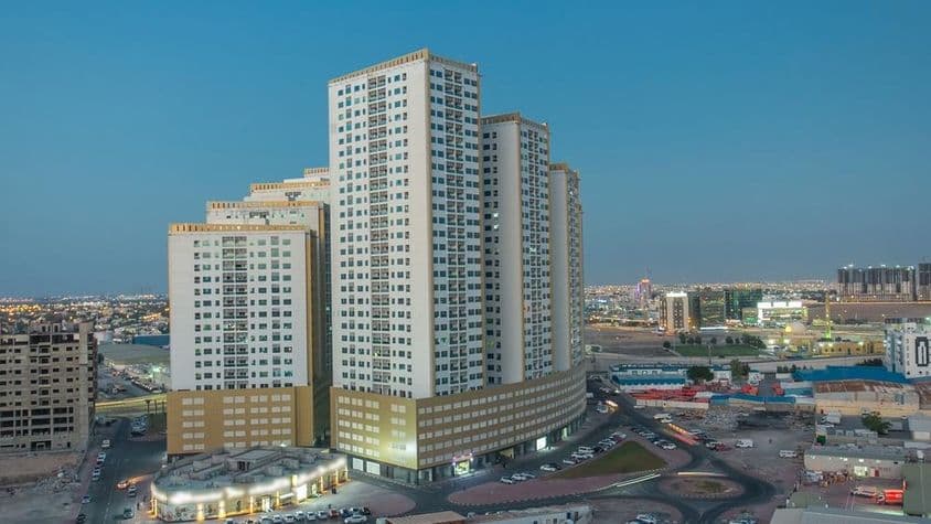 Ajman residential towers in the city.