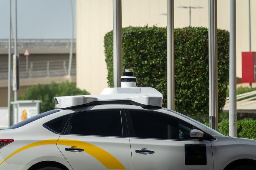 Abu Dhabi, United Arab Emirates self-driving taxi.