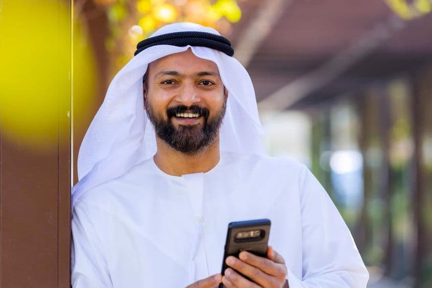 Middle Eastern Arab Emirates vlogger.
