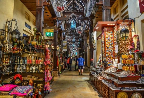 Traditional Arabic style bazaar, part of Madinat Jumeirah resort.