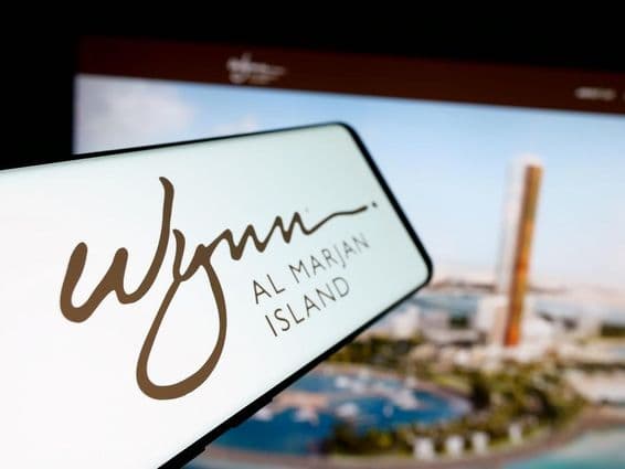 Logo of the Wynn Al Marjan Island tourism center in the United Arab Emirates.