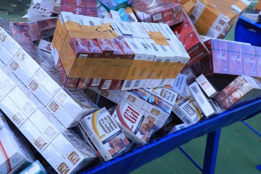 Illegal cigarettes seized.