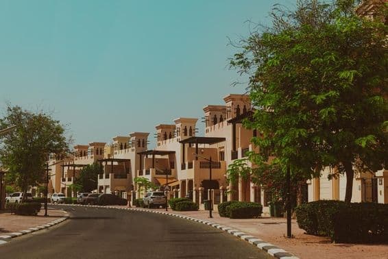 Countryside townhouses in the city.