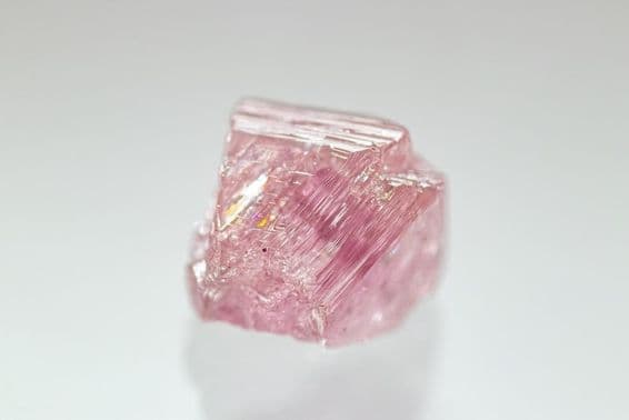 Rough, unpolished pink diamond crystal of rare color.