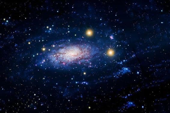 Blue galaxy in the sky.
