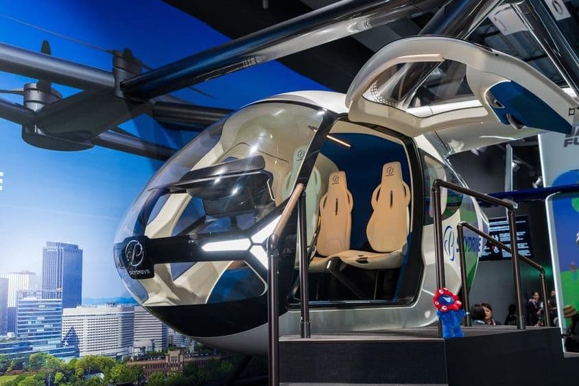 SKYDRIVE Advanced Air Mobility (AAM) flying car showcase.