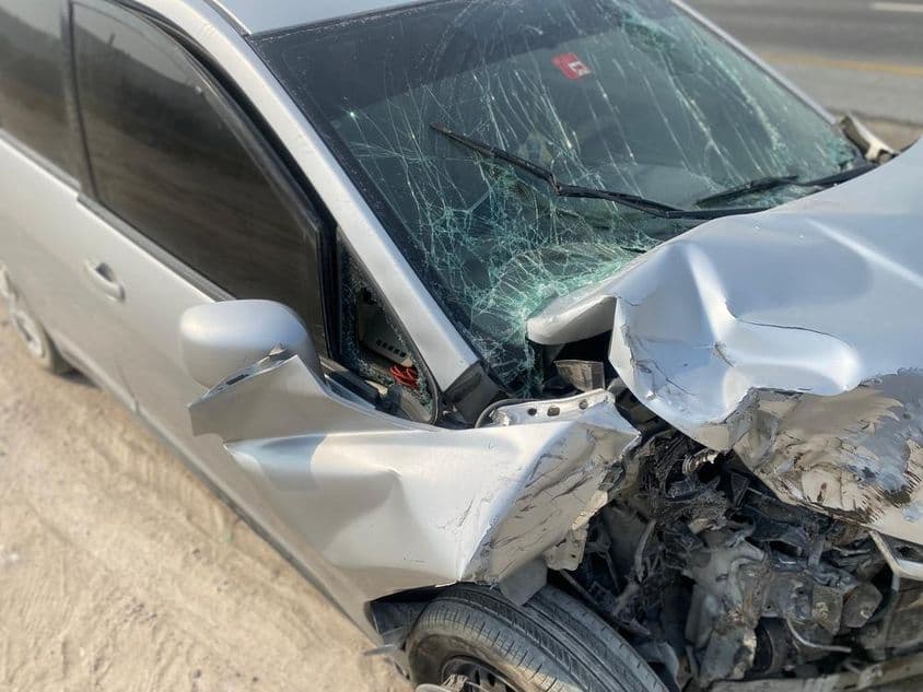 Car accident in Dubai on July 15, 2024.