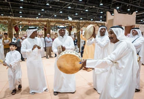 Emirates dance performance at the Abu Dhabi International Hunting and Equestrian Exhibition.