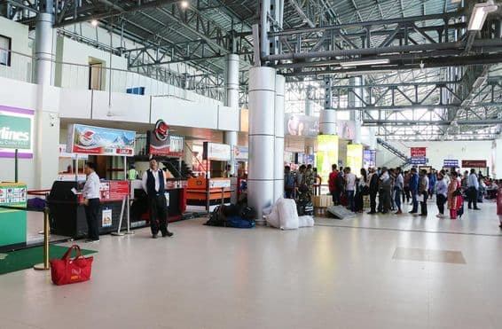 KATHMANDU, NEPAL Tribhuvan International Airport, domestic terminal.