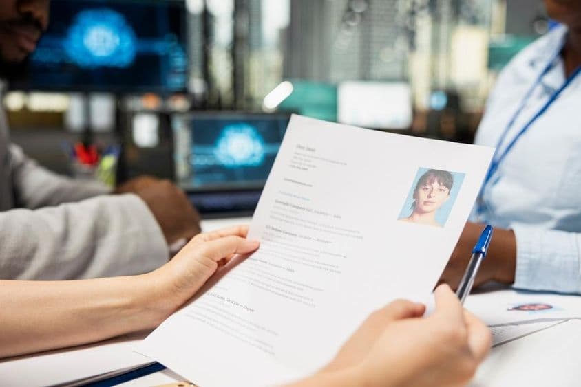 AI systems filter resumes with HR team assistance.