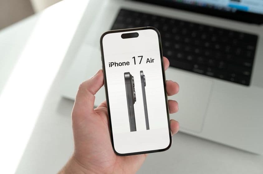 iPhone 17 Air displayed on a phone screen.