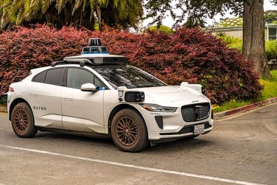 Waymo self-driving taxi.
