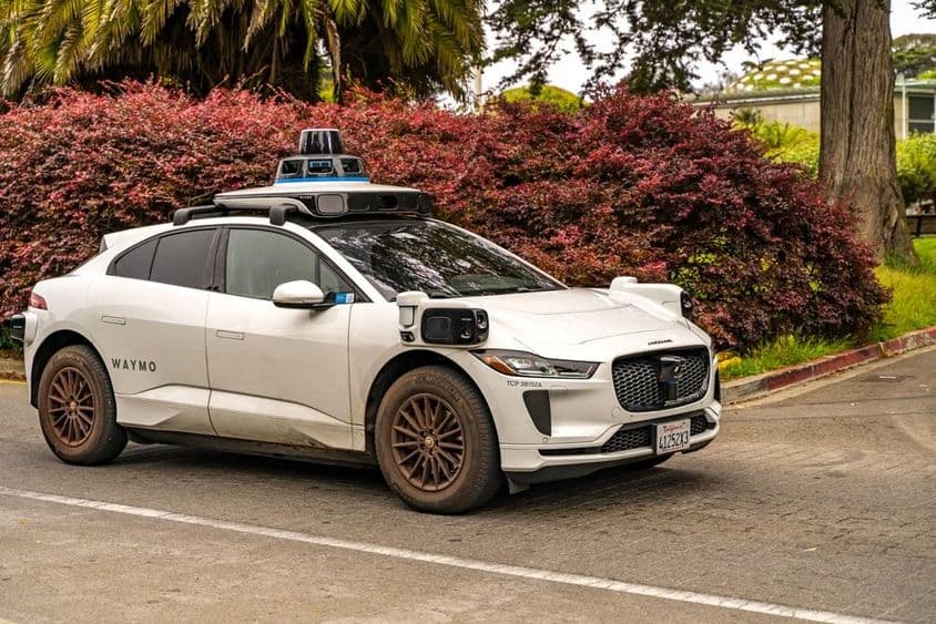 Waymo self-driving taxi.