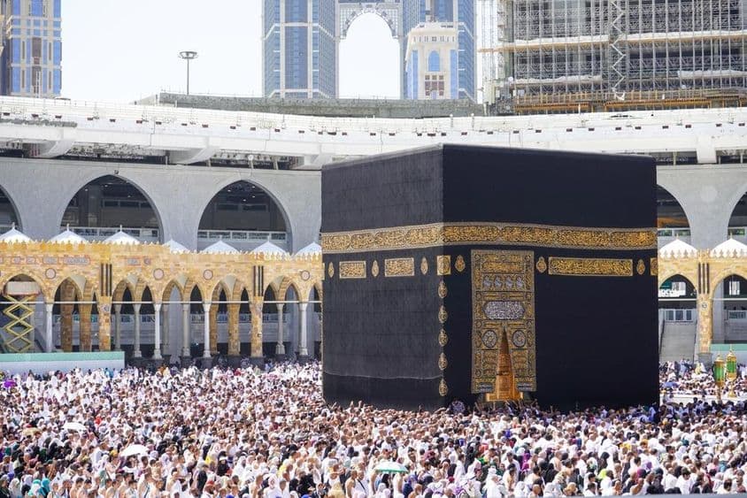 Mecca, Saudi Arabia with the Kaaba.