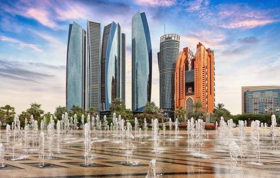 Skyscrapers in Abu Dhabi.