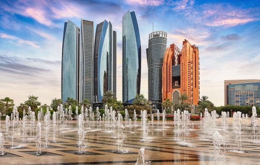 Skyscrapers in Abu Dhabi.