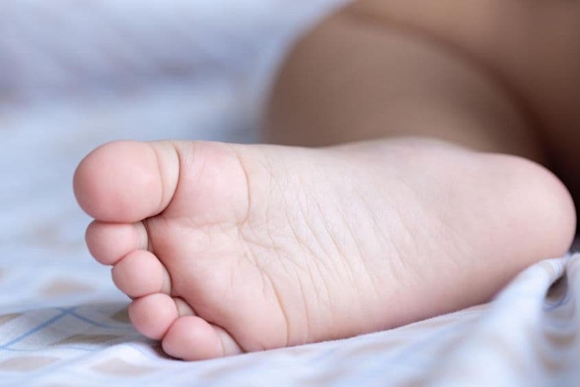 A baby's foot