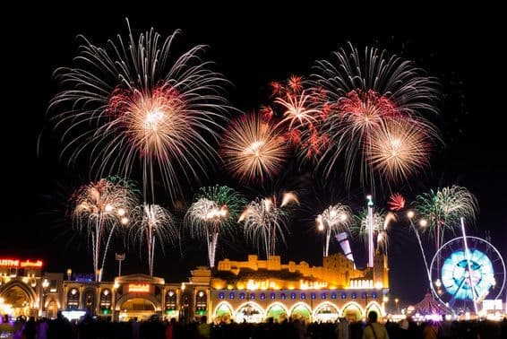 A typical evening at Global Village Dubai.