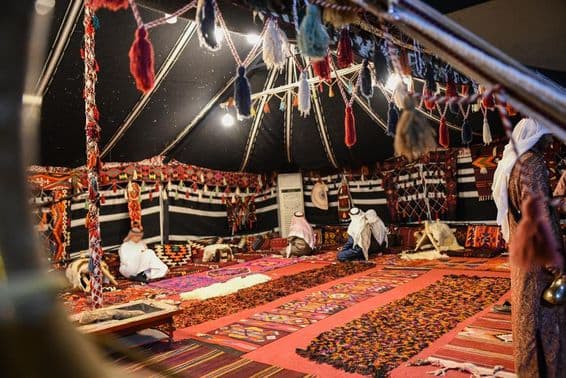 The traditional Bedouin tent.