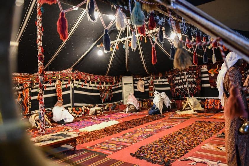 The traditional Bedouin tent.
