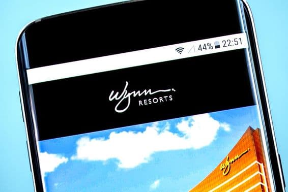 Wynn Resorts logo displayed on a smartphone screen.