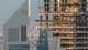 Construction of a new modern skyscraper in Dubai.